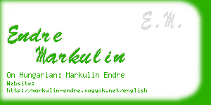 endre markulin business card